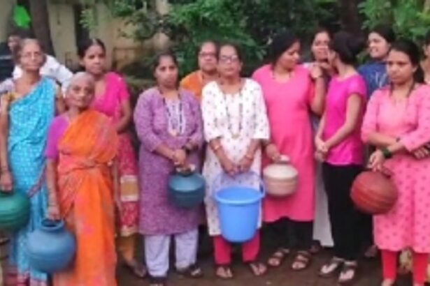 Residents of Anjuna protest against chronic water scarcity, even as rains flood Goa’s streets