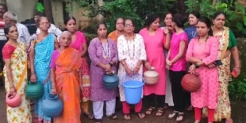 Residents of Anjuna protest against chronic water scarcity, even as rains flood Goa’s streets
