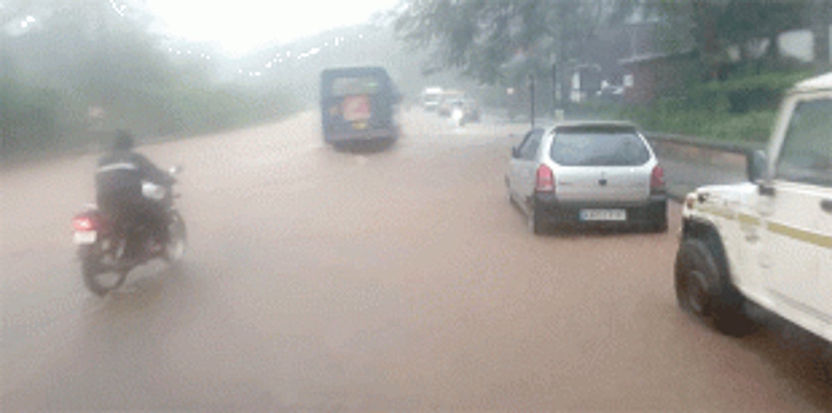 Retreating rains lash Valpoi, Canacona