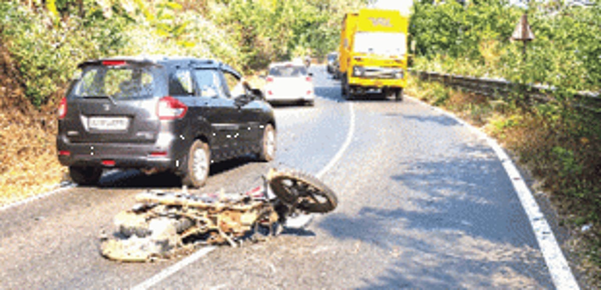 Rider injured in Karmalghat