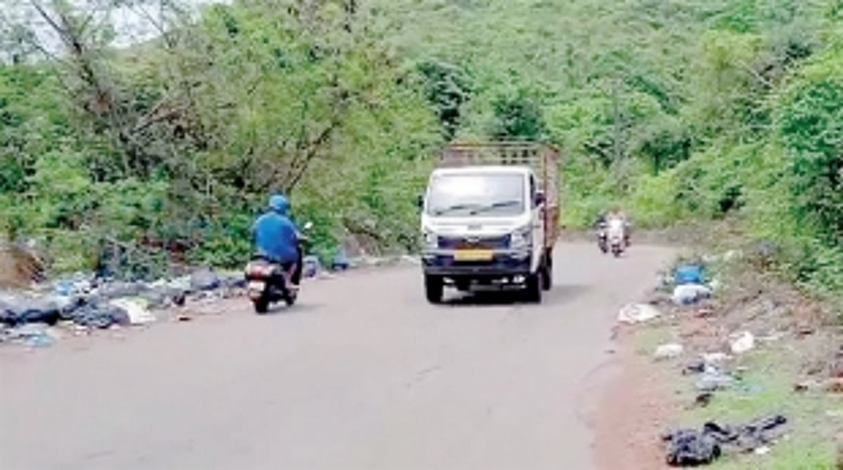 Rise in garbage dumping on the roadside  at Arambol sparks concerns