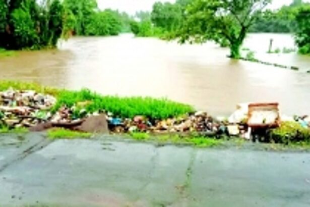 River Sal tributary in Mandopa overwhelmed with garbage