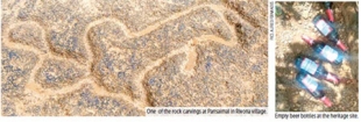 Rivona pre-historic rock carvings neglected