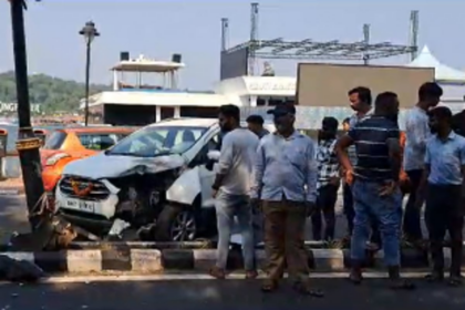 Road Accident Near Mermaid Garden, Panjim Leaves Bike Rider Injured