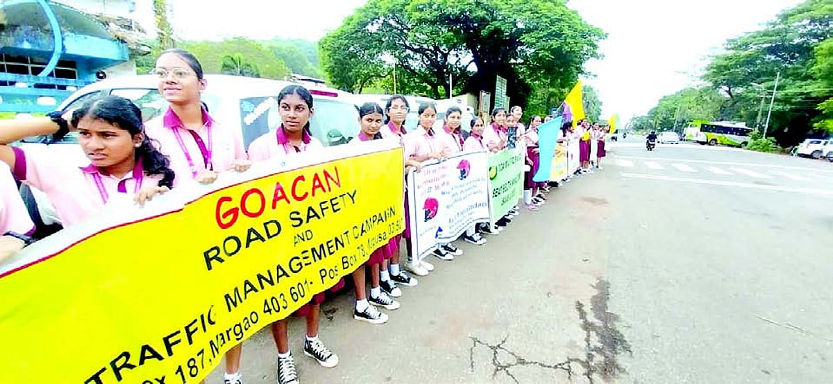 Road Safety Awareness Action organised at Nuvem