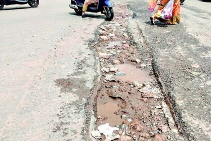 Road at Vasco bus-stand in pathetic state