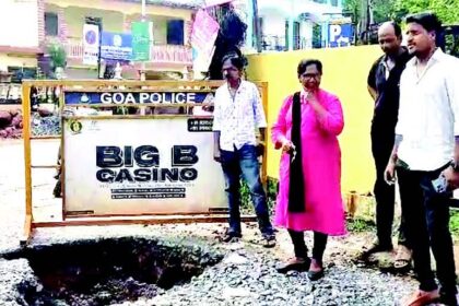 Road caves in at Baga for the third time