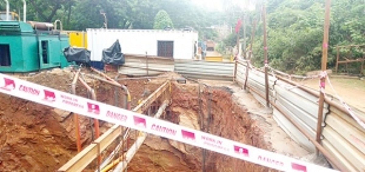 Road digging for sewerage work still underway in Ponda