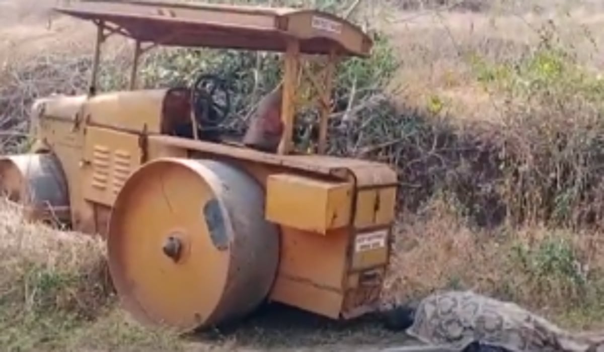 Road roller driver dies in mishap