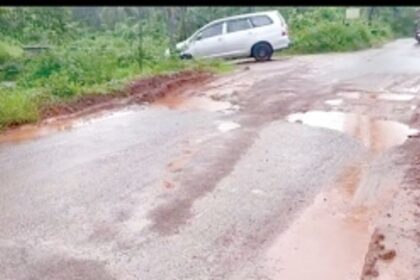 Road to Selaulim Dam via Dando in bad shape