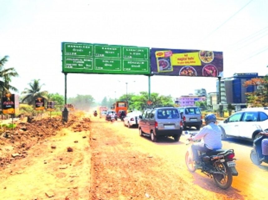 Road-users struggle to breathe as red dust pervades traffic jams outside Margao