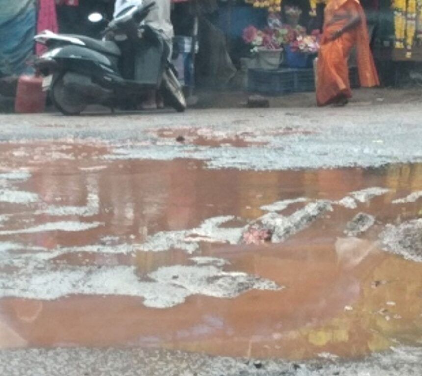 Roads at Old Goa World Heritage  site in pathetic state