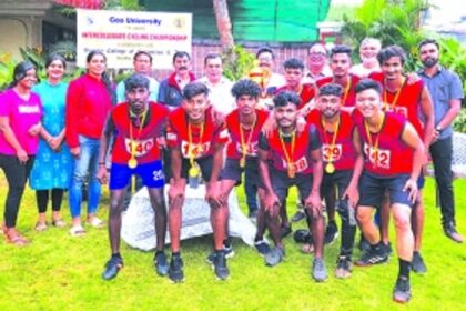 Rosary College, Navelim, wins inter-collegiate  men’s cycling championship