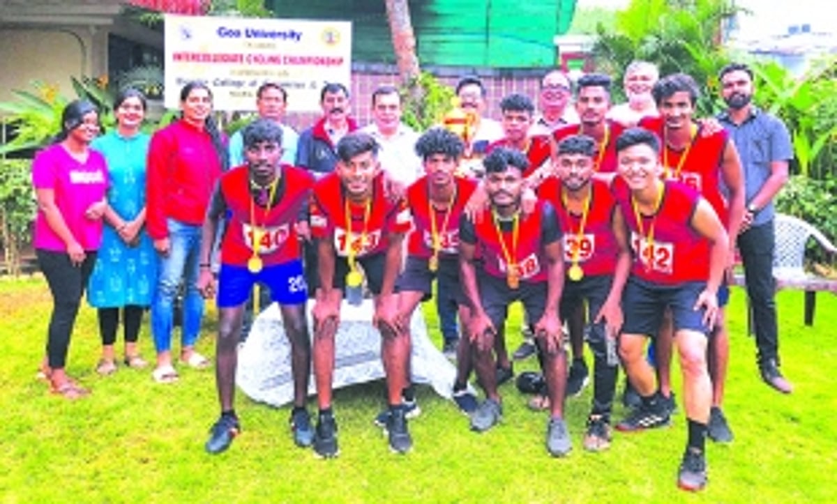 Rosary College, Navelim, wins inter-collegiate  men’s cycling championship