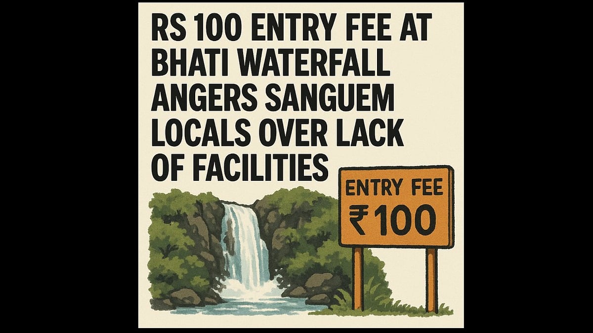 Rs 100 Entry Fee at Bhati Waterfall Angers Sanguem Locals Over Lack of Facilities