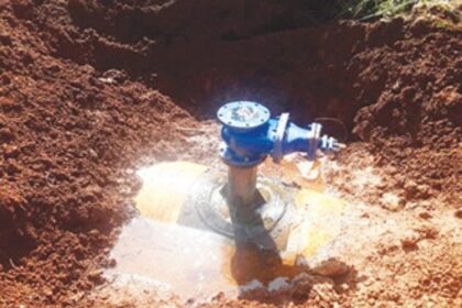 Ruptured Sanguem  water pipeline repaired