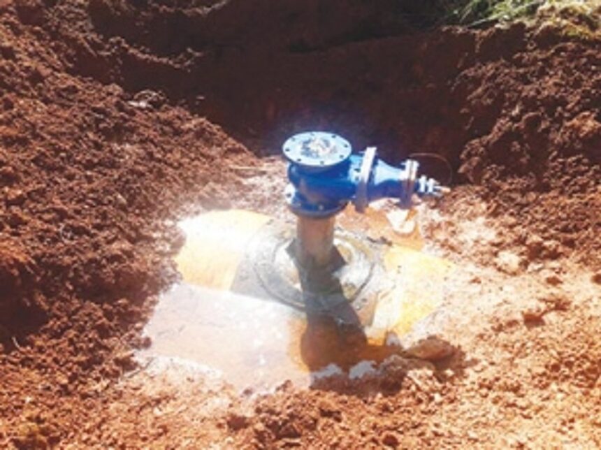 Ruptured Sanguem  water pipeline repaired