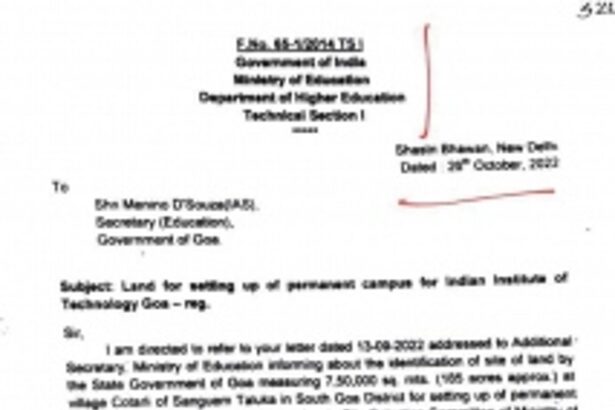 SHOCKING REVELATION: On October 26, Modi govt had asked Goa govt to look for alternative sites outside Sanguem, for IIT