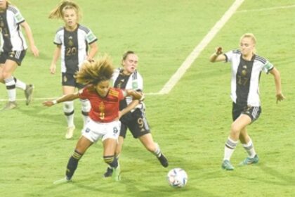 SPAIN LEAVE GERMANY IN TEARS