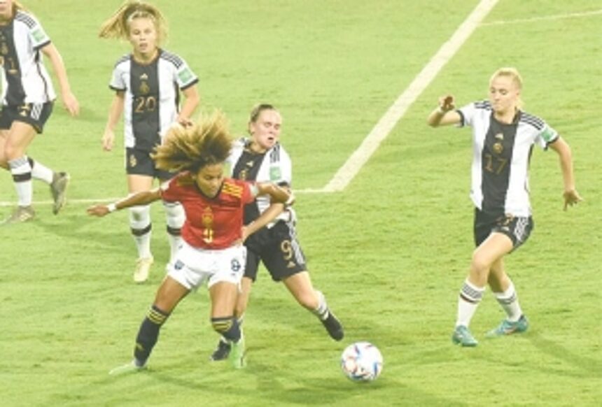 SPAIN LEAVE GERMANY IN TEARS