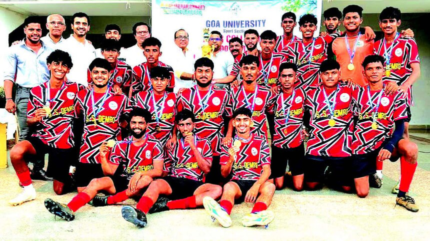 SS Dempo College clinch Goa University Inter Collegiate Football Men C’ship title 1 SS Dempo College clinch Goa University
Inter Collegiate Football Men C’ship title
