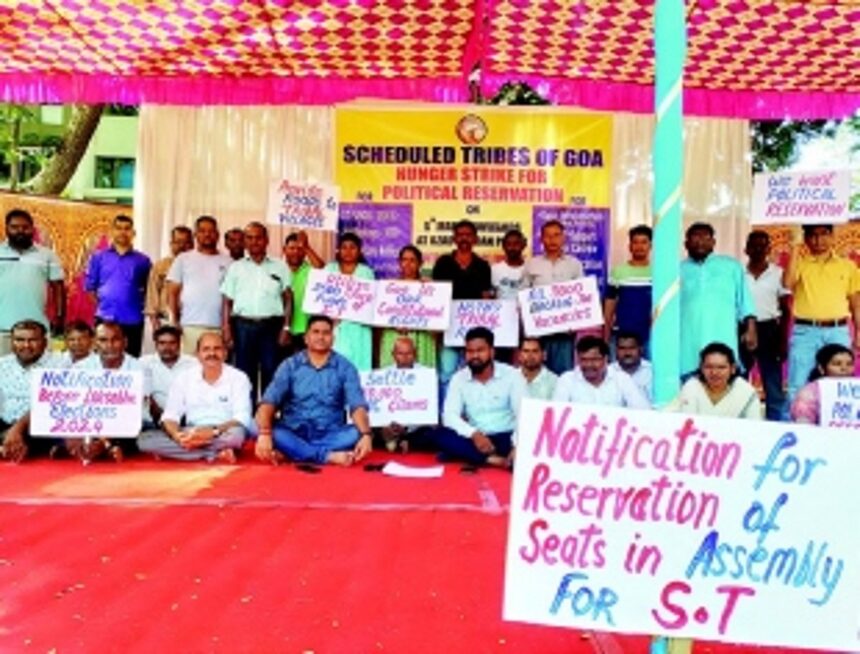 ST leaders begin fast for political reservation in Assembly 1 ST leaders begin fast for political reservation in Assembly