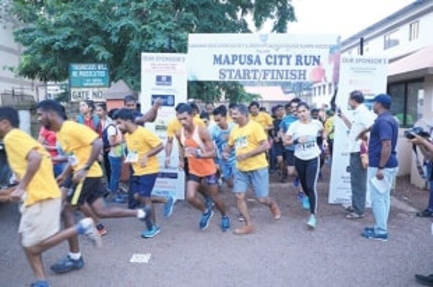 SVS Sridora Caculo College hold Mapusa City Run 1 SVS Sridora Caculo College hold Mapusa City Run