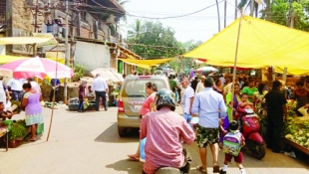 Safety is a concern at the bustling  Wednesday market in Sanguem