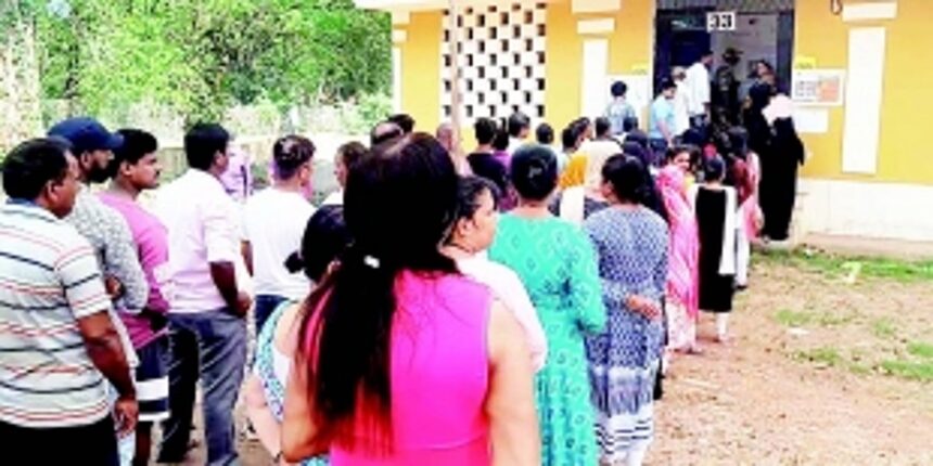 Salcete voters brave scorching summer heat, turn out in large numbers to exercise their franchise