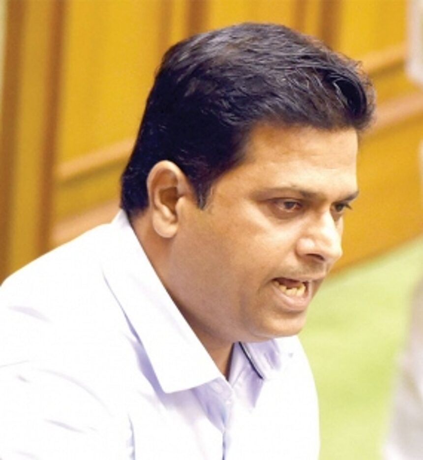 Saligao MLA suspects foul play in diversion of water 1 Saligao MLA suspects foul play in diversion of water