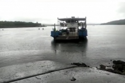 Sand Bar in Tiracol River cause hindrance to the ferry service at Keri ferry point