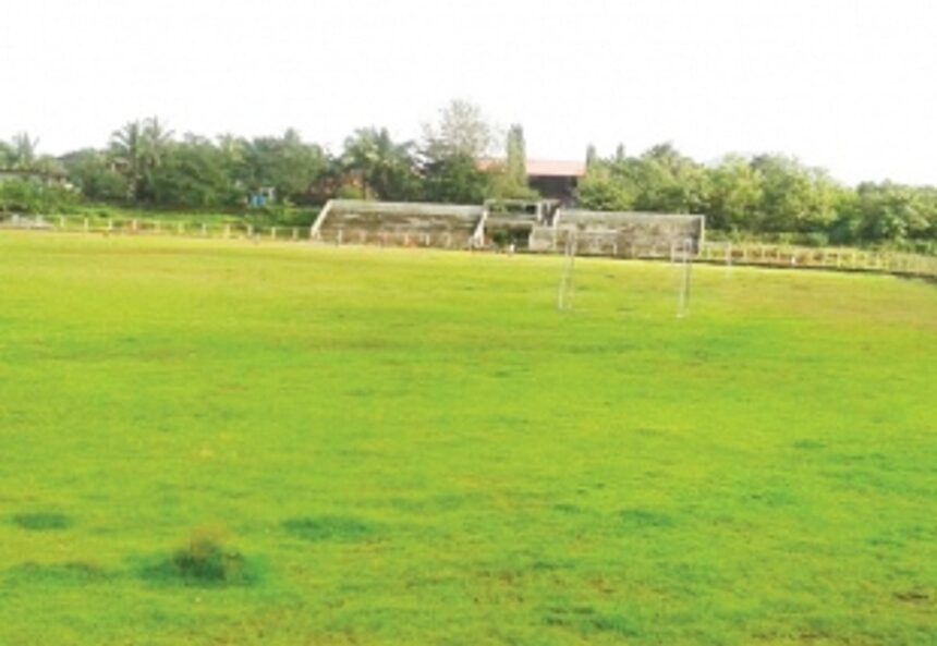 Sanguem sports ground in bad shape