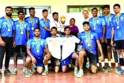 Sanquelim Govt College, St Xavier’s emerge volleyball champs
