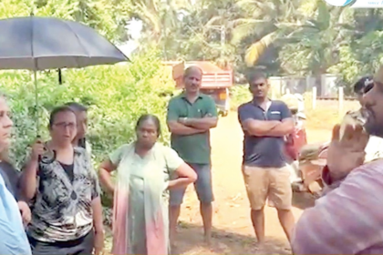 Sarpanch Diana Gouveia Leads Protest Against Unauthorised Construction in Velsao