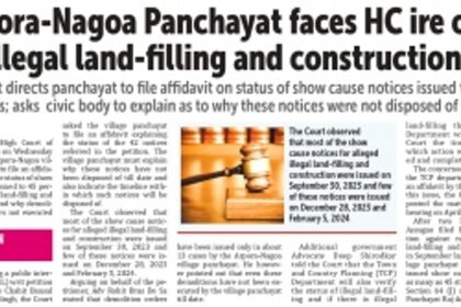 Sarpanch and ex-sarpanch of Arpora named in  illegal land-filling & construction petition in HC