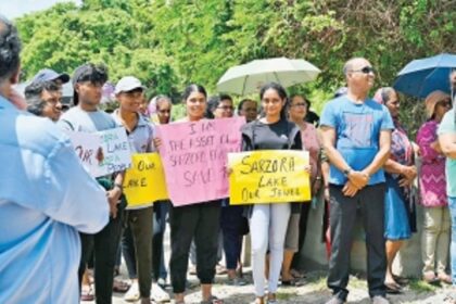 Sarzora villagers protest against govt plans to divert water from the lake to Mormugao