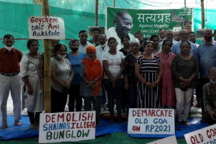 Satyagraha protesting ‘illegal’  bungalow at Old Goa continues