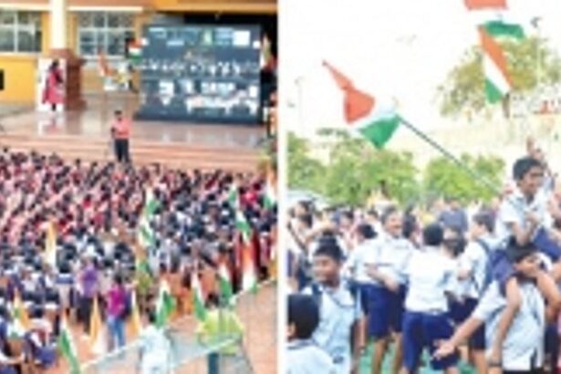 School students get immersed in celebrations after success of Chandrayaan-3
