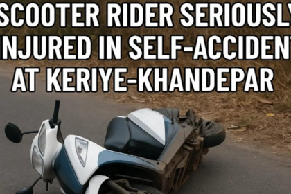 Scooter Rider Seriously Injured in Self-Accident at Keriye-Khandepar