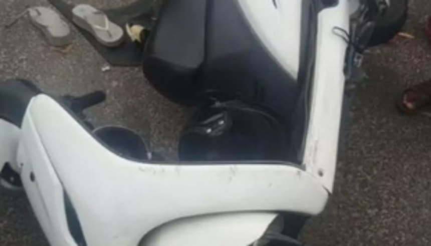 Scooter rider knocked down