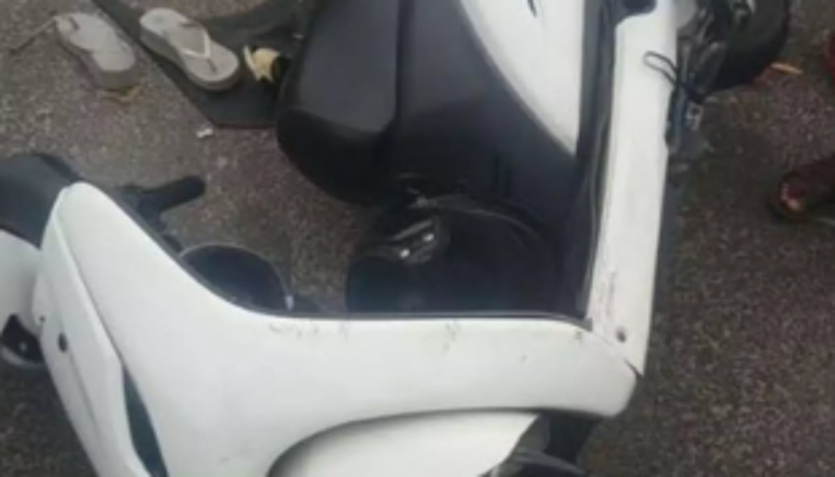 Scooter rider knocked down