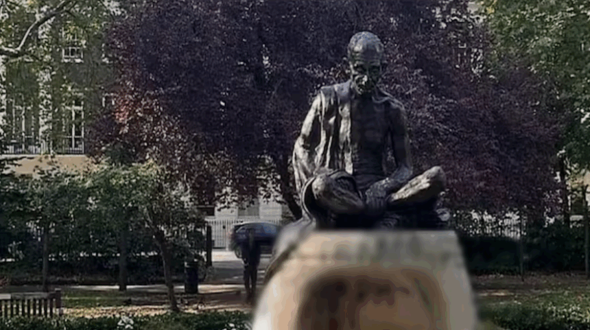 Mahatma Gandhi Statue in London’s Tavistock Square Defaced Ahead of Gandhi Jayanti 1 Screenshot 2025 09 30 093050