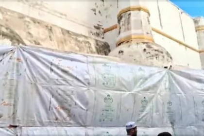 Security Measures Heightened in Sambhal for Holi Celebrations, Mosques Covered with Tarpaulins to Ensure Peace