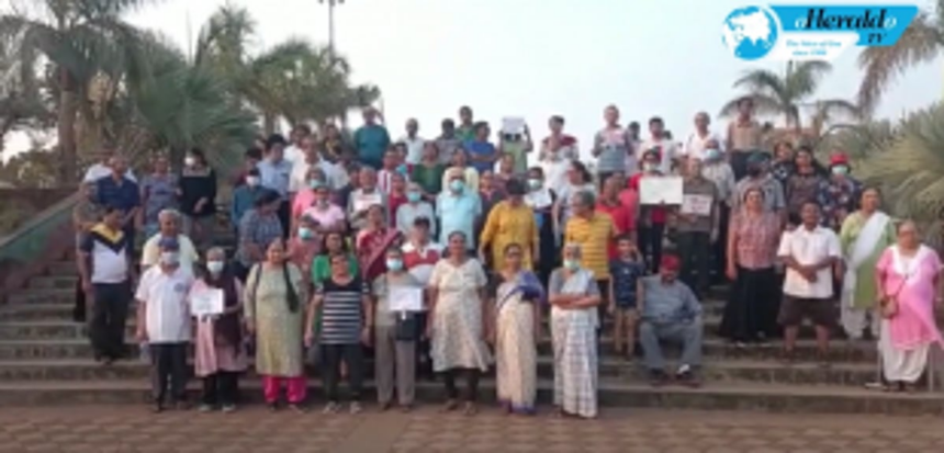 Senior citizen hold silent march to protect the jogger’s park in Vasco 1 Senior citizen hold silent march to protect the jogger’s park in Vasco