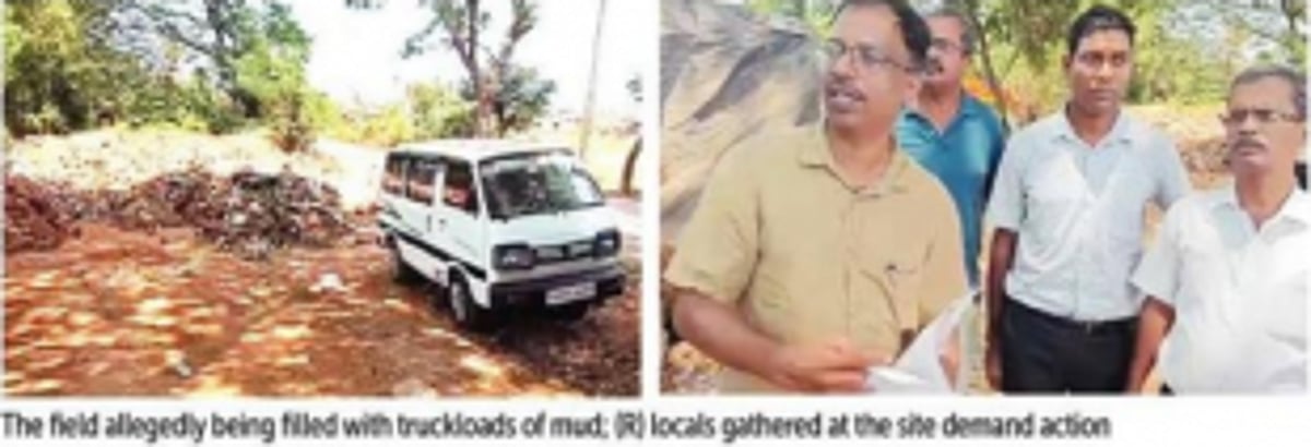 Seraulim locals raise the alarm over allegedly illegal land-filling of agricultural field