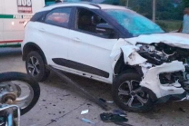 Serious Accident in Pernem as SUV and Two-Wheeler Collide