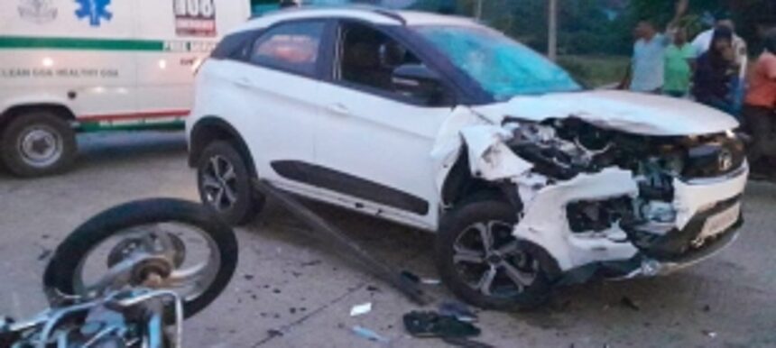 Serious Accident in Pernem as SUV and Two-Wheeler Collide 1 Serious Accident in Pernem as SUV and Two-Wheeler Collide