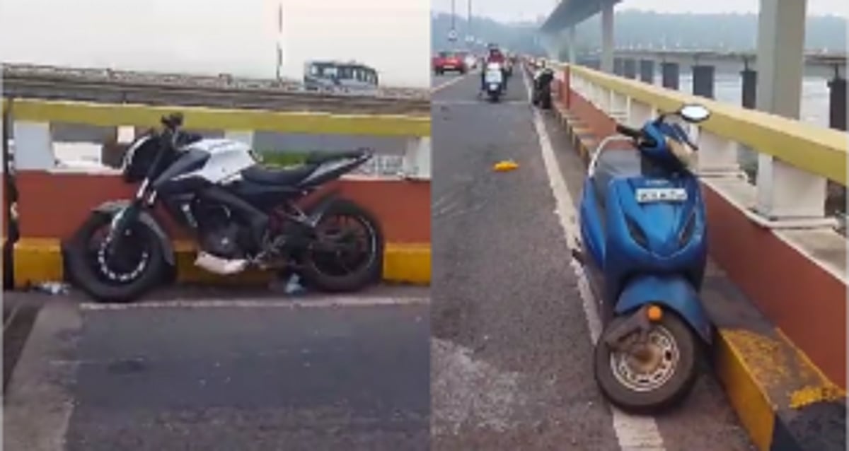 Serious Accident on Mandovi Bridge Leaves Two Riders Injured