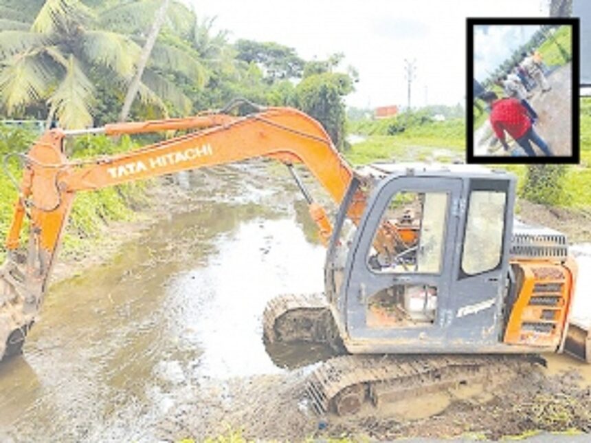 Sewage, butchery waste blackens Verna fields, prompting official inspection