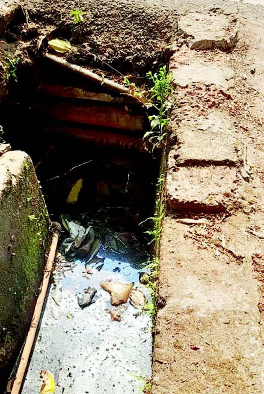 Sewage water flows into nullahs at Siolim 1 Sewage water flows into nullahs at Siolim